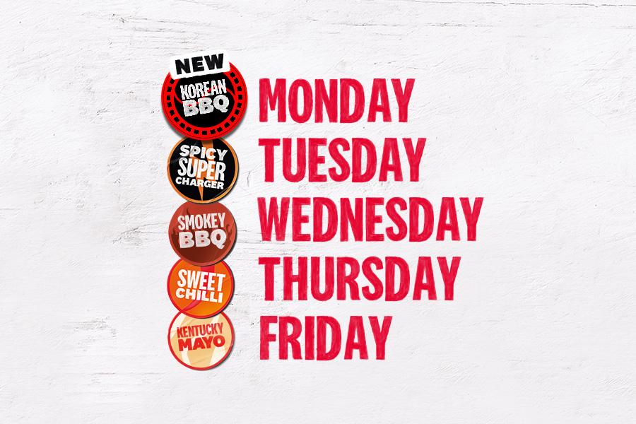 KFC £1.98 TWISTER WRAP OF THE DAY Available Weekdays